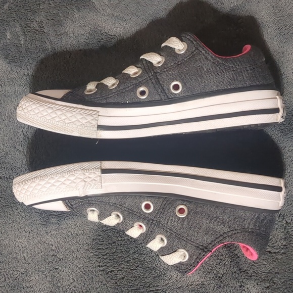 Converse All Star kids Shoes grey and pink size 11 - Picture 6 of 9
